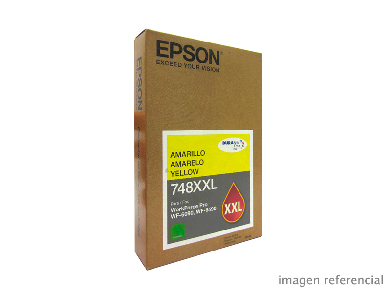 T748XXL420-AL Tinta Epson T748XXL420-AL Amarillo WF-6590 WF-6090 7000 Paginas