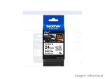 Cinta Brother TZE-FX251 PT-1090/2460/2730VP/9500PC, Etiqueta Negra sobre Blanca 1″ (24mm)