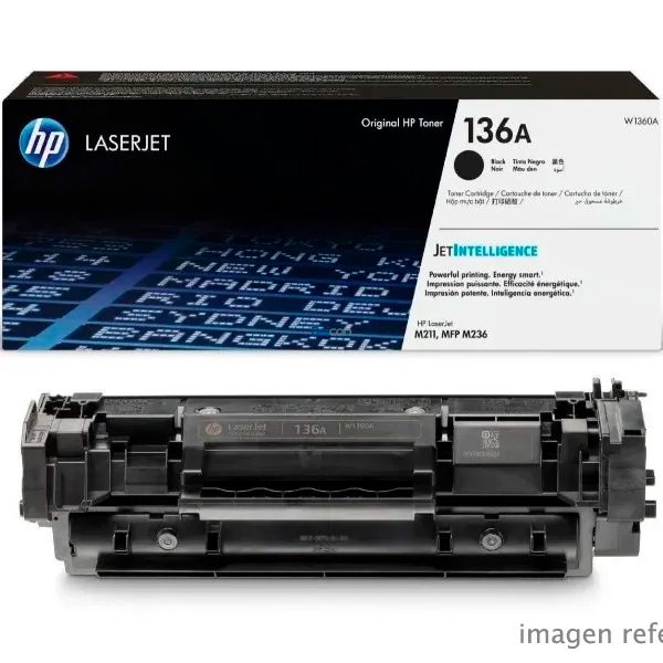 Toner HP W1360A 136A Negro LaserJet M211 1150 Paginas