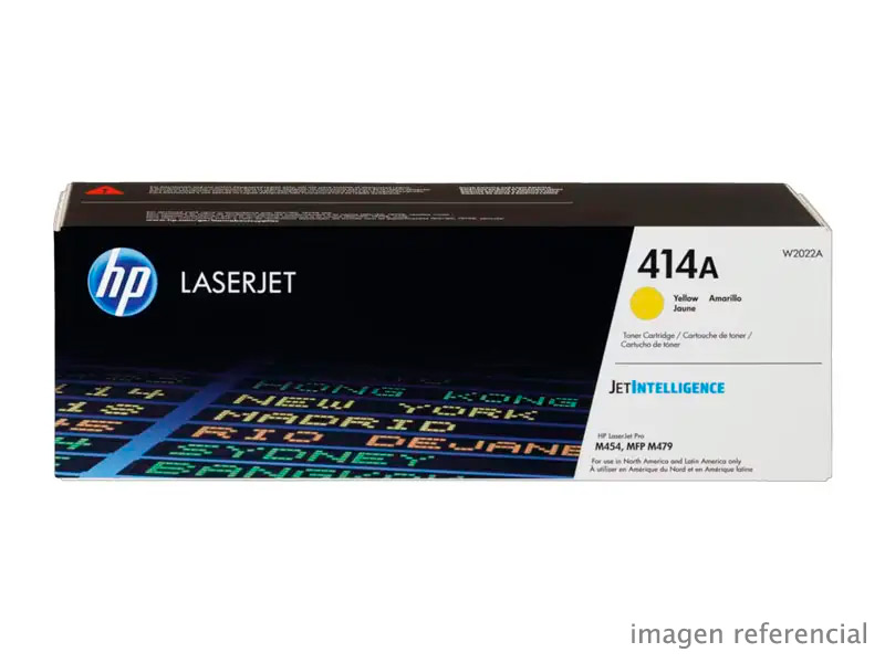 W2022A Toner HP W2022A (414A) Amarillo LaserJet M454 2,100 Páginas