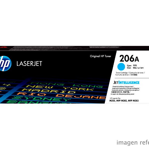 Toner HP W2111A 206A Cyan LaserJet Pro M255 M283fdw 1,250 Paginas