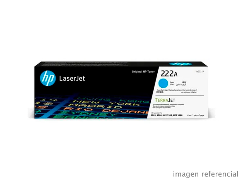 W2221A Toner Hp W2221a 222a Cyan Laserjet M3303 1,200 Paginas