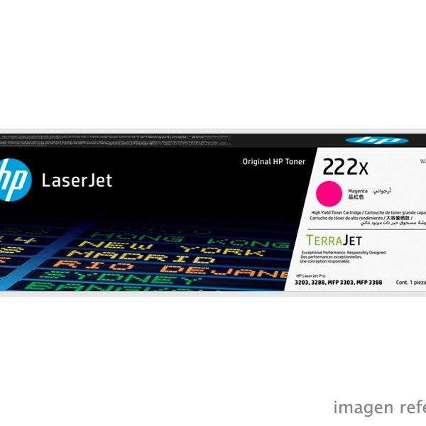 Toner HP W2223X 222X Magenta LaserJet M3303, 2,500 Páginas