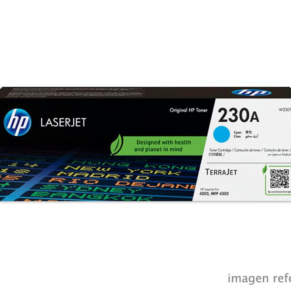 Toner HP W2301A 230A LaserJet 4303 cian 1800 páginas