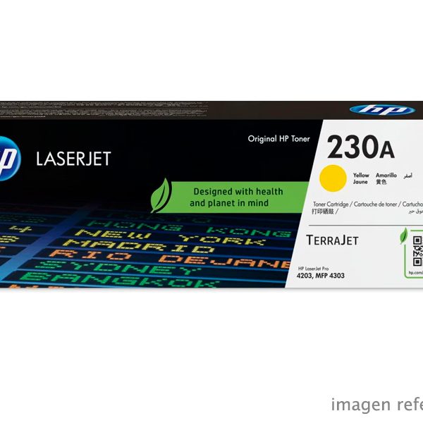 Toner HP W2302A 230A LaserJet 4303 amarillo 1800 páginas