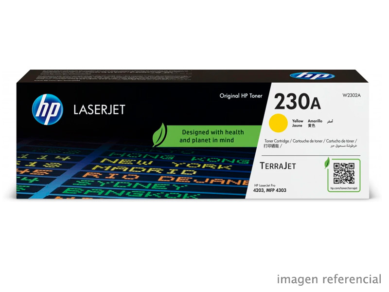 W2302A Toner HP W2302A 230A LaserJet 4303 amarillo 1800 páginas