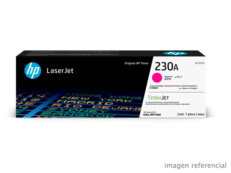 W2303A Toner HP W2303A 230A LaserJet 4303 magenta 1800 páginas